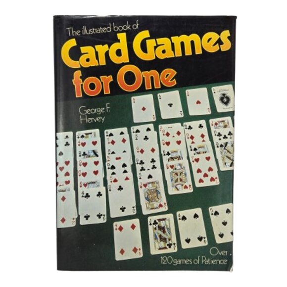 Vintage 1977 Card Games for One by George Hervey Hardcover Solitare Patience - Picture 14 of 14
